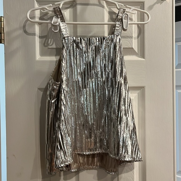 Maeve Anthropologie Shine On Metallic Tank Top S - Picture 5 of 5